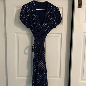 Polka dot wrap dress